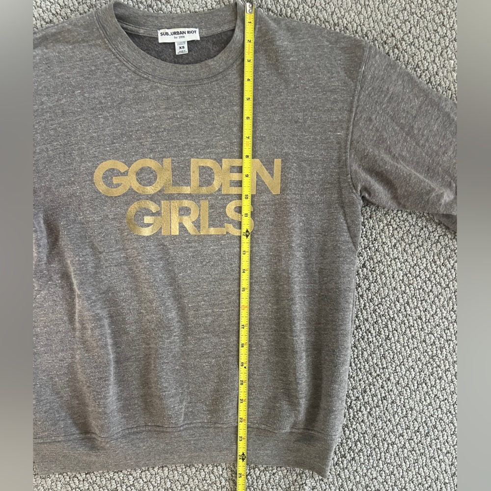 Sub_Urban Riot Heather Gray Sweatshirt with Gold Print - Picture 4 of 5